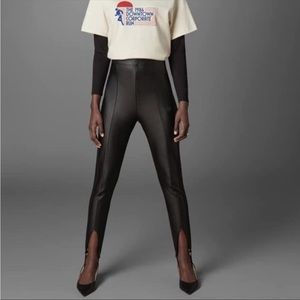 adidas Black High-Rise Leggings with Front Slit